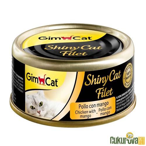GIMCAT SHINY CAT FİLETO KEDİ MAMASI - TAVUK & MANGO 70 GR