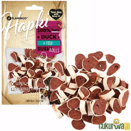 FLAMINGO HAPKI SUSHI ÖRDEKLİ VE BALIKLI KÖPEK ÖDÜL MAMASI 85 GR