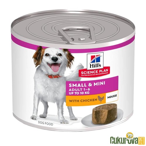 HILL'S MOUSSE TAVUKLU VE HİNDİLİ KÜÇÜK IRK EZME YETİŞKİN KÖPEK KONSERVESİ 200 GR