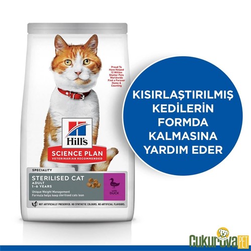 Hill's Sterilised Ördekli̇ Kısırlaştırılmış Kedi̇ Maması 3 Kg
