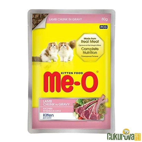 MEO KUZU ETLİ YAVRU KEDİ YAŞ MAMASI 80 GR