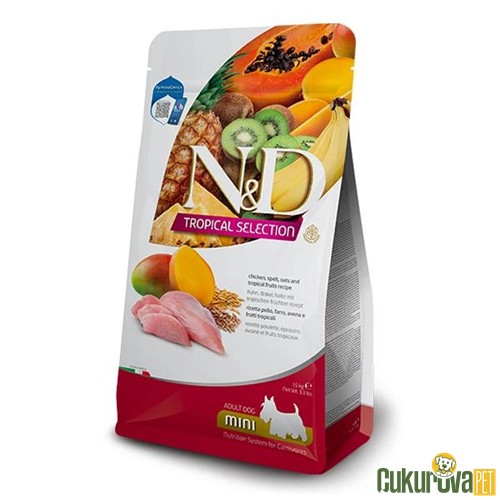 N & D TROPICAL SELECTION TAVUKLU MINI IRK YETİŞKİN KÖPEK MAMASI 1.5 KG