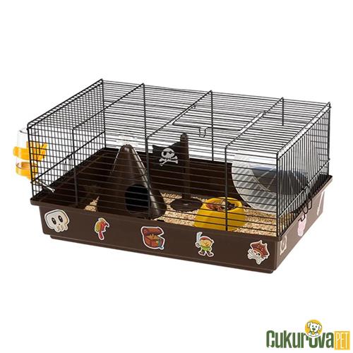 FERPLAST CRICETTI 9 PIRATES KORSAN TEMALI KEMİRGEN KAFESİ 46 x 29 x 23 CM