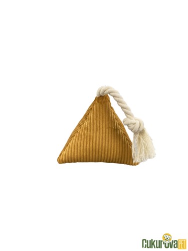 PET COMFORT İPLİ PRİZMA KÖPEK OYUNCAĞI - SARI - 12 x 25 CM