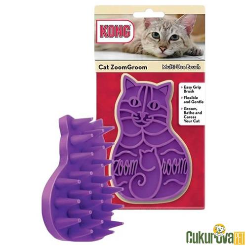 KONG KEDİ TARAĞI ZOOMGROOM MOR 