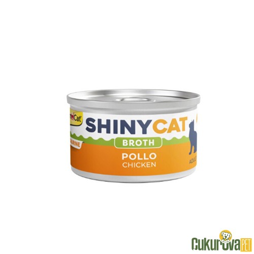 GIMCAT SHINYCAT BROTH SOS İÇİNDE TAVUKLU YETİŞKİN KEDİ KONSERVESİ 70 GR
