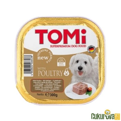 TOMI PATE KÖPEK KÜMES HAYVANLI ALÜMİNYUM YAŞ MAMA 300 GR 