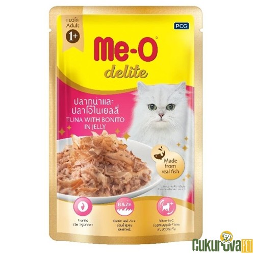 MEO DELITE POUCH PALAMUT VE TON BALIKLI KEDİ YAŞ MAMASI 70 GR