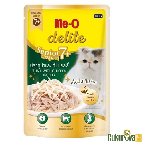 MEO DELITE POUCH SENIOR TON BALIKLI YAŞLI KEDİ YAŞ MAMASI 70 GR