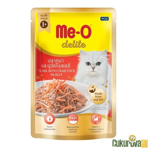 MEO DELITE POUCH TON BALIĞI VE YENGEÇLİ KEDİ YAŞ MAMASI 70 GR