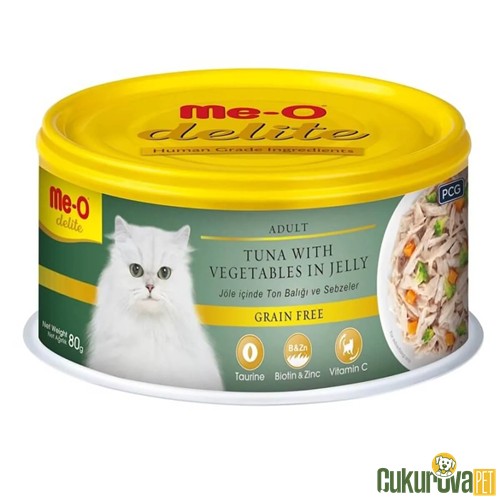 MEO DELITE JELLY TON BALIĞI VE SEBZELİ KEDİ YAŞ MAMASI 80 GR