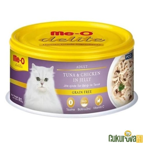 MEO DELITE JELLY TON BALIĞI VE TAVUKLU KEDİ YAŞ MAMASI 80 GR