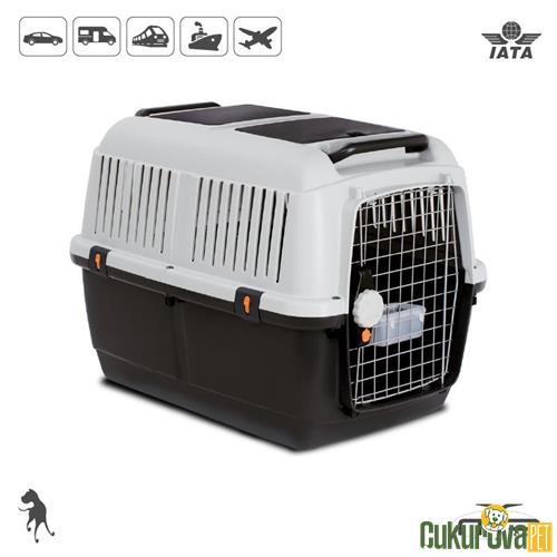 BRACCO TRAVEL 4 METAL KAPILI KEDİ & KÖPEK TAŞIMA KUTUSU 60 x 40 x 38 CM ( SİYAH / GRİ )