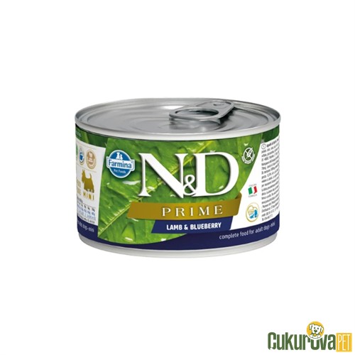 N&D Prime Kuzulu ve Yaban Mersinli Tahılsız Küçük Irk Yetişkin Köpek Konservesi 140 Gr