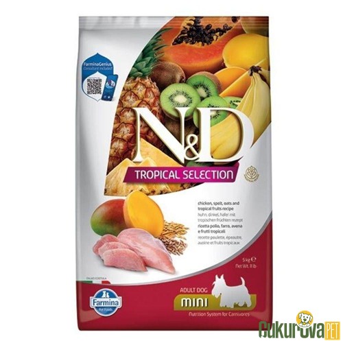 N & D TROPICAL SELECTION TAVUKLU MINI IRK YETİŞKİN KÖPEK MAMASI 5 KG