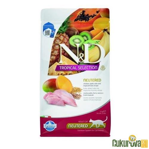 N&D TROPICAL TAVUKLU KISIR KEDİ MAMASI 1.5 KG