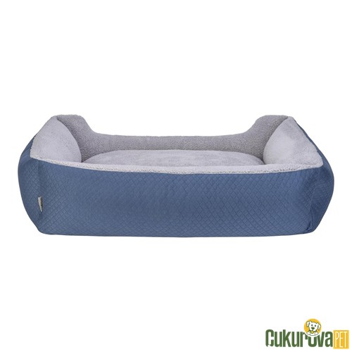 Pet Comfort Bravo Duo Kedi̇ & Köpek Yatağı Mavi̇ - Gri̇ Peluş Xl - 105 x 80 Cm