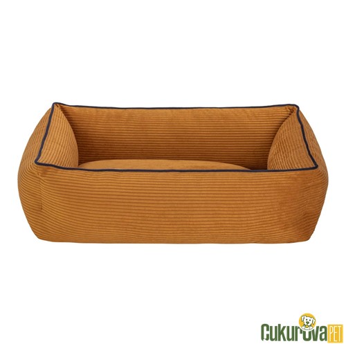 Pet Comfort Golf Kedi̇ & Köpek Yatağı Hardal - Parliament Mavi̇ Biye Xs - 55 x 45 Cm