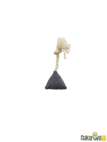 PET COMFORT İPLİ PRİZMA KÖPEK OYUNCAĞI - GRİ - 7 x 15 CM