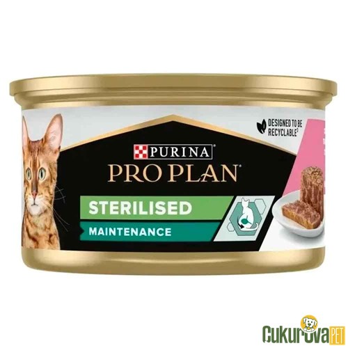 PRO PLAN SOMONLU VE TON BALIKLI KISIRLAŞTIRILMIŞ KEDİ KONSERVESİ 85 GR