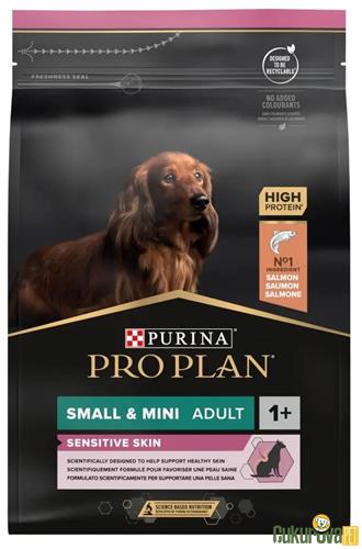 PRO PLAN SMALL & MINI SENSITIVE SKIN SOMONLU VE PİRİNÇLİ KÜÇÜK IRK YETİŞKİN KÖPEK MAMASI 3 KG
