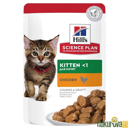 HILL'S POUCH KITTEN TAVUKLU YAVRU KEDİ YAŞ MAMASI 85 GR