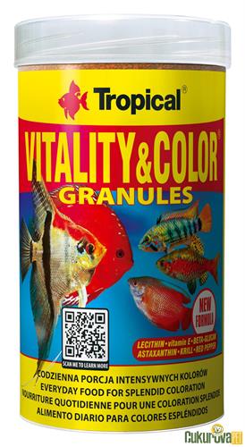 TROPICAL VITALITY & COLOR GRANULES 1000 ML - 550 GR - 4 - 10 CM BALIKLAR İÇİN ETÇİL YEM