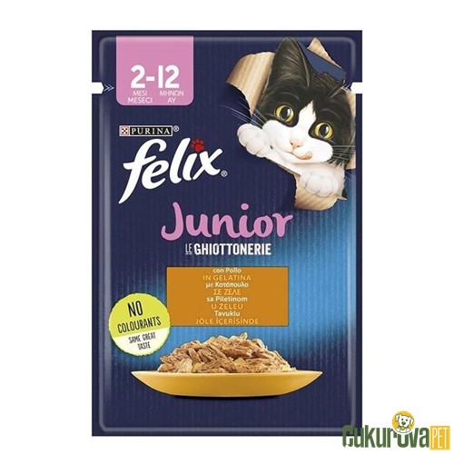 Felix Junior Tavuklu Yavru Kedi̇ Yaş Maması Pouch 85 Gr