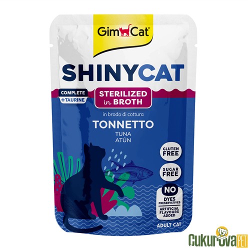 Gimcat Pouch ShinyCat Ton Balıklı Kısırlaştırılmış Kedi̇ Yaş Maması 70 Gr