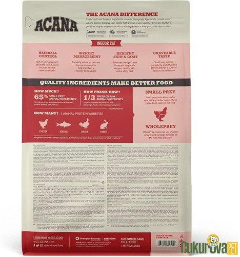 Acana Indoor Entree Kısırlaştırılmış Kedi Maması 1.8 Kg