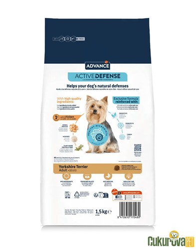 Advance Yorkshire Terrier Adult Tavuklu Yetişkin Köpek Maması 1.5 Kg