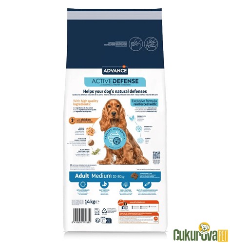 Advance Adult Medium Tavuklu Yetişki̇n Köpek Maması 14 Kg