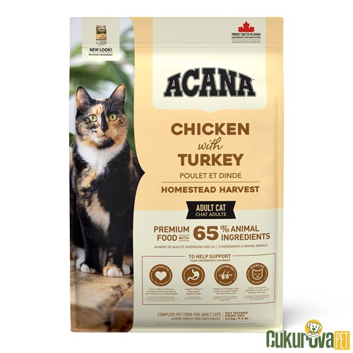 Acana Homestead Harvest Yetişkin Kedi Maması 4.5 Kg