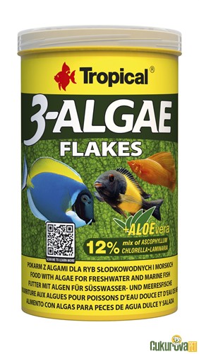 Tropical 3-Algae Flakes Pul Yem 100 Ml - 20 Gr