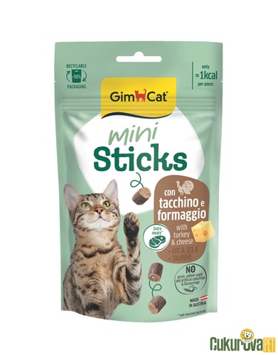 Gimcat Mini Sticks Hindili ve Peynirli Kedi Ödül Maması 50 Gr