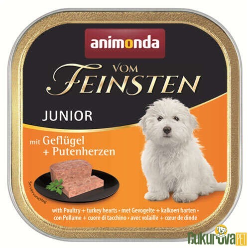 Animonda Vom Feinsten Junior Kümes Hayvanlı Ve Hi̇ndi̇li̇ Yavru Köpek Konservesi̇ 150 Gr
