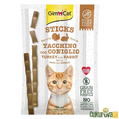 Gimcat Sticks Hindi & Tavşan Etli Kedi Ödül Çubukları 4